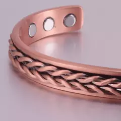 Imagem do Pulseiras de cobre puro torcido trança saúde energia pulseiras magnéticas ben