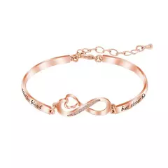 2 peças prata tom de aço inoxidável amante coração amor bloqueio pulseira c - Celebrar Shop