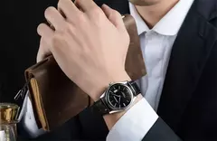 Relógio de quartzo impermeável de luxo masculino