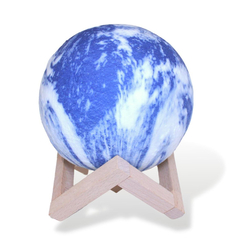 Luminaria Pendente Planeta Galaxia Universo 3d Abajur Usb Com Controle RGB Color