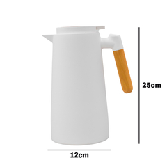 Garrafa Termica Jarra Inox Cafe Cha 1 Litro Cabo Madeira Cor:Marrom (STO1879MR) - comprar online