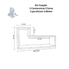Prateleira nicho L Em Mdf Madeirado (25301) na internet