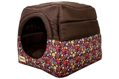 Cama Iglu e Toca Para Cachorro Luppet Luxo Marrom Floral Tamanho:G (LP1012120-09 - comprar online