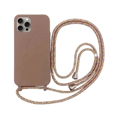 Capa com Alça para iPhone - Marrom Modelo do iPhone:16 Pro (3167)