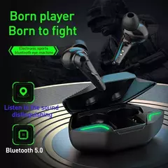 Fone de ouvido sem fio para jogos, esportivo, bluetooth, estéreo, tws, música, - Celebrar Shop