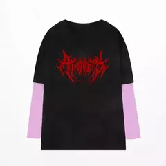 Camiseta estampada com letra relâmpago feminina, Y2K, gótica, punk - loja online