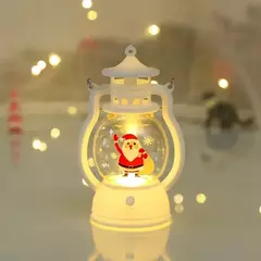 Enfeites de natal lanterna led luz papai noel feliz natal decorações para casa - loja online