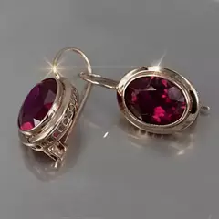 Brincos de cristal de pedra vermelha para mulheres, senhora, noivo de meninas, c na internet