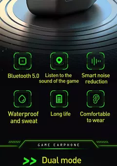 Imagem do Fone de ouvido sem fio para jogos, esportivo, bluetooth, estéreo, tws, música,