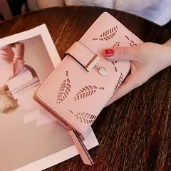Carteira feminina bolsa de couro