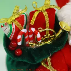 Imagem do Papai noel clássico vermelho natal papai noel estatueta tem saco goody caixas d