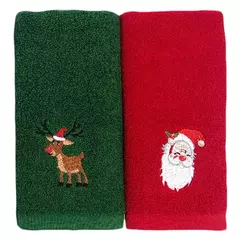 Clássico Monocromático Toalha de Natal, Árvore de Natal, Boneco de Neve, Papa - comprar online