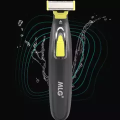 Barbeador elétrico elétrico usb, lavável à água, depilador, dupla face - loja online