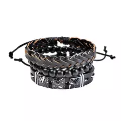 Pulseiras de couro para homens vintage - comprar online