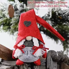 Gnome natal boneca sem rosto feliz natal decorações para casa 2024 cristmas or