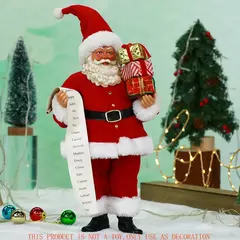 Papai noel clássico vermelho natal papai noel estatueta tem saco goody caixas d - comprar online
