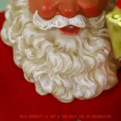 Papai noel clássico vermelho natal papai noel estatueta tem saco goody caixas d