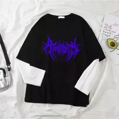 Camiseta estampada com letra relâmpago feminina, Y2K, gótica, punk - Celebrar Shop