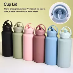 Aço inoxidável Flip Tampa Cap, Boca Larga Garrafa De Água Cup, Frasco De Vác - loja online