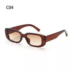 Imagem do Óculos de sol retrô pequeno retângulo para mulheres, óculos de sol, proteção UV400, óculos, verão, viagens, praia, moda, óculos