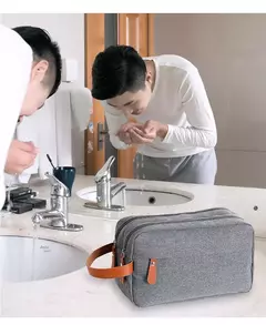 Imagem do Bolsa de higiene pessoal para viagem masculina, bolsa organizadora de lavagem à