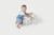 Conjunto Infantil Jardineira Fleece Jeans c/ Body Curto Cavalo Marinho Bb2 na internet