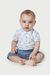 Conjunto Infantil Body Curto Cavalo Marinho c/ Shorts Fleece Jeans Bb2