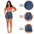 SHORT JEANS FEMININO BOTÕES LASER 100% ALGODÃO TAM - 36 AO 46 - HANDLE JEANS