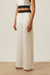 Calça Bicolor Wide Leg 100% Linho - Hit - comprar online