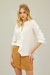 Camisa Linho com Manga Longa Vista e Babado - Hit - comprar online