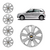 JOGO CALOTA COM EMBLEMA CHEVROLET AGILE CORSA PRISMA 2010/13 ARO 15 PRATA - CL10371PN GFM - Loja Caloteiros Calotas