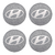Imagem do KCA44 - JOGO CALOTA COM EMBLEMA HYUNDAI HB20 2018/2021 ARO 15 PRATA - CL10191PN GFM