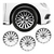 JOGO CALOTA COM EMBLEMA VOYAGE G5/G6 2013/16 ARO 14 PRATA - CL10321PN GFM