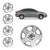 JOGO DE CALOTA COM EMBLEMA PRETO HONDA CITY 2010/2017 ARO 15 PRATA - CL10356PN GFM