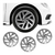 Jogo 4 Calota Virtus 2022 Até 2024 Aro 15 Compatível VW Polo Virtus + Emblema Volks Resinado