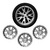 JOGO CALOTA COM EMBLEMA RENAULT LOGAN/ SANDERO 2014 / 2020 ARO 15 PRATA - CL10246PN GFM