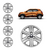 JOGO CALOTA COM EMBLEMA RENAULT KWID ZEN 2019 / 2023 ARO 14 PRATA - CL10181PN GFM na internet
