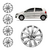 JOGO CALOTA COM EMBLEMA FOX/ SPACEFOX 2011/2017 ARO 15 PRATA - CL10206PN GFM - comprar online