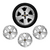 JOGO CALOTA COM EMBLEMA CHEVROLET CELTA/ PRISMA/ MONTANA 2011/17 ARO 14 PRATA - CL10326PN GFM