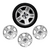 JOGO DE CALOTA COM EMBLEMA PRETO HONDA CITY 2010/2017 ARO 15 PRATA - CL10356PN GFM