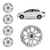 Imagem do Jogo 4 Calota HB20 Hatch e Hb20s Sedan 2016 2017 2018 2019 2020 ARO 14 + Emblema Hyundai Resinado