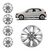 JOGO CALOTA COM EMBLEMA VOYAGE G5 G6 2013/16 ARO 14 PRATA - CL10216PN GFM
