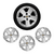 JOGO CALOTA COM EMBLEMA CHEVROLET CELTA/ PRISMA/ MONTANA 2011/17 ARO 14 PRATA - CL10326PN GFM