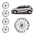 JOGO CALOTA COM EMBLEMA PRETO HONDA FIT 2015/18 ARO 15 PRATA - CL10266PN GFM - comprar online