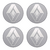 Imagem do JOGO CALOTA COM EMBLEMA RENAULT KWID ZEN 2019 / 2023 ARO 14 PRATA - CL10181PN GFM