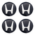 Imagem do JOGO DE CALOTA COM EMBLEMA PRETO HONDA CITY 2010/2017 ARO 15 PRATA - CL10356PN GFM