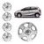 JOGO DE CALOTA COM EMBLEMA PRETO HONDA CITY 2010/2017 ARO 15 PRATA - CL10356PN GFM - comprar online