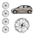 Jogo 4 Calota Hyundai HB20 / HB20S / HB20X 2020 2021 2022 2023 + Emblema Marca (Aro 15) 4 Furos na internet