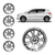 Imagem do JOGO CALOTA COM EMBLEMA RENAULT LOGAN/ SANDERO 2014 / 2020 ARO 15 PRATA - CL10246PN GFM
