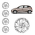 Jogo 4 Calota Hyundai HB20 / HB20S / HB20X 2020 2021 2022 2023 + Emblema Marca (Aro 15) 4 Furos - comprar online